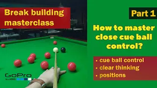 Close cue ball control practise routine - (9reds total clearance) Part 1