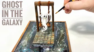 How To Make GHOST In The Galaxy / polymer clay / epoxy resin