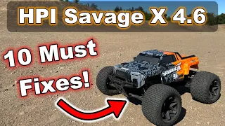 HPI Savage X 4.6 V2 GT-6 (Ten Must-Have Upgrades and Running Footage)
