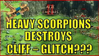 Heavy Scorpions can destroy Cliffs in Age of Empires 2 Definitive Edition