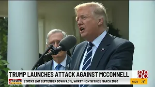 Trump launches attack against Mcconnell