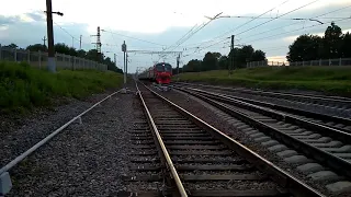 Электропоезд ЭД4М-0368 "ЭКОПОЕЗД". Станция Струнино.