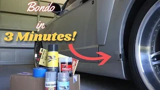 Bondo Body Filler in 3 Minutes! Quick and Easy DIY!