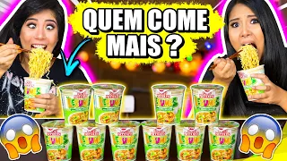 DESAFIO: QUEM COME MAIS MIOJO! - EATING CHALLENGE | Blog das irmãs