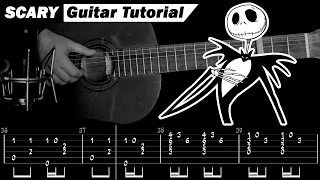 This Is Halloween (The Nightmare Before Christmas) — Scary Guitar Tutorial 【TABS】