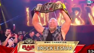 Brock Lesnar entrance an WWE championship with Paul Heyman on RAW ene.3/1/2022