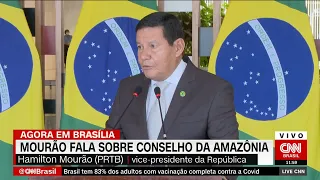 Vamos acabar com desmatamento ilegal até 2028, diz Mourão em Conselho da Amazônia | LIVE CNN