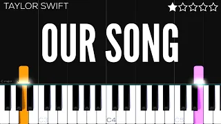 Taylor Swift - Our Song | EASY Piano Tutorial