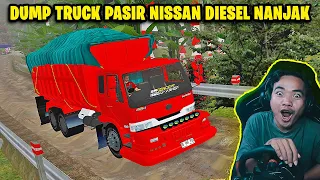 AKSI DUMP TRUCK PASIR NISSAN DIESEL DI TANJAKAN BUSSID