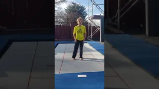 insane challenge by 9 year old - double backflip two bounces max!