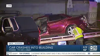 Vehicle crashes into Phoenix building