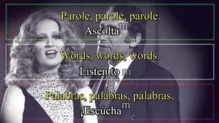 PAROLE PAROLE   Mina   Ft Alberto Lupo Letra Español, Engl