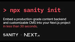 Embed Sanity into your Next.js project in 30 seconds