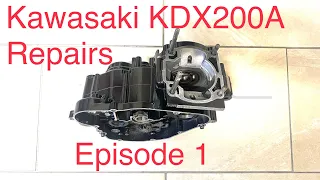 Kawasaki KDX200A engine repairs - Episode 1