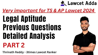 Part 2 Legal Aptitude - Previous Paper Analysis | Detailed explanations