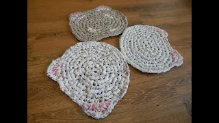 Easy Cat Rag Rug or Place Mat Tutorial Part 2