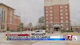 ECU students move back onto campus