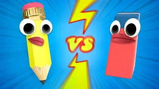 Pencil VS Eraser | Millimone | Kids Songs and Nursery Rhymes