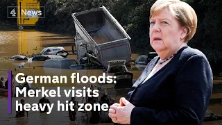 German floods: Merkel visits disaster zone, pledging to step up climate action