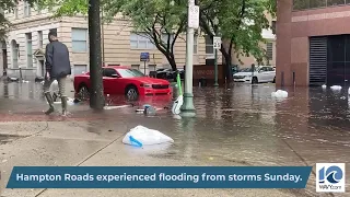 Rain, flooding in parts of Hampton Roads