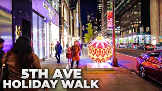 ✨NYC Christmas✨Walking 5th Avenue from 59th Street to Rockefeller Center (November 2021)