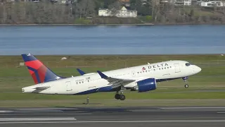 *New Service* Delta Air Lines Airbus A220-100 [N135DQ] Takeoff from PDX