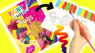 Trolls Band Together Movie DIY Paint with Water Coloring Book with Poppy, Branch, Viva