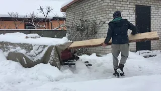 Wooden table with benches | Дерев'яний стіл з лавками