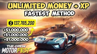 INSANE FARM MONEY + XP (FASTEST METHOD) | THE CREW MOTORFEST BEGINNER (99,999,999 Bucks)