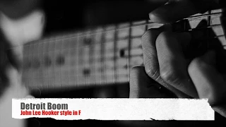 Detroit Boom-John Lee Hooker style (F) Guitar Backing track