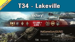 World of Tanks - Replay - T34 - Ace Mastery - Confederate - Spartan - Lakeville - 1080p