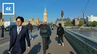London Walk on a Morning Day | Big Ben to Trafalgar Square