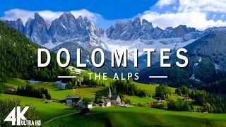 FLYING OVER DOLOMITES (4K UHD) - Relaxing Music Along With Beautiful Nature Videos - 4K Video Ultra