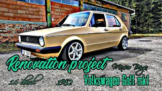 1982 Volkswagen Golf mk1 / Rabbit mk1 (1.6 diesel) Full restoration project