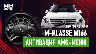 Mercedes Benz ML W166 активация AMG меню на приборной панели / IC172 , W463, W166, W156 OpenPort 2