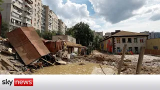 Ukraine war: Kyiv buildings hit by Russian missiles