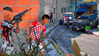 GTA V: VIDA DO CRIME | INVASÃO NA FAVELA POLICIA DESCOBRIU SOBRE O ROUBO DA MOTO🔥