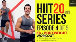 HIIT WORKOUT body weight + Kettle bell | 20 Minute HIIT Cardio Kettle bell Workout Series | Part 4