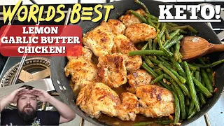 World's best Keto Lemon Garlic Butter Chicken Recipe, with Green Beans! Fast & Easy