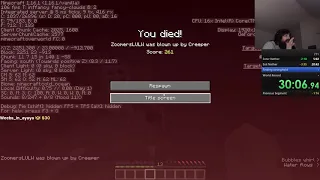 Forsen Lags on Minecraft Speedrun and Blames Blizzard