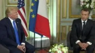 Trump and Macron comment ahead of bilateral talks