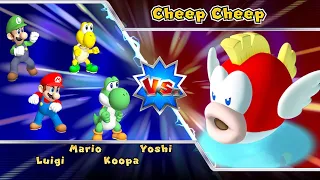 Mario Party 9 - All Boss Battles - Yoshi vs Koopa vs Mario vs Luigi (Master Cpu)