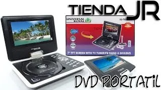 Unboxing Review Reproductor DVD Portatil Pantalla Giratoria LCD 7'' Sintonizador TV Juegos