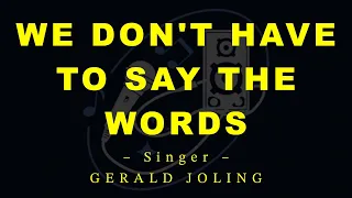 WE DON'T HAVE TO SAY THE WORDS – Gerald Joling (HD Karaoke)