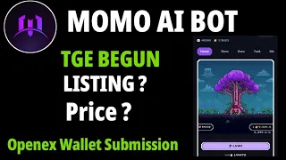 Momo Ai Mining TGE Update | Momo Ai Exchange Listing Update |  Openx Wallet Submission Date Extended