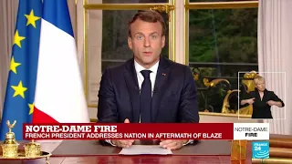 Emmanuel Macron: "We will rebuild Notre-Dame, and I want it to be rebuilt in five years"