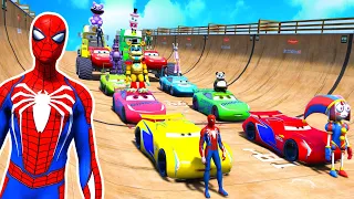GTAV SPIDER-MAN2, THE AMAZING DIGITAL CIRCUS, POPPY PLAYTIME CHAPTER 3 Join in Epic New Stunt Racing