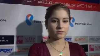 Yulia Lipnitskaya's interview after FP Saransk 2016 (eng subs)