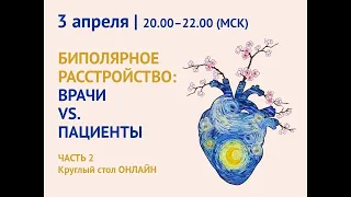 ЧАСТЬ 2 Биполярное аффективное расстройство: врачи vs. пациенты Онлайн-круглый стол