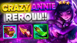 DESTROYING THE META WITH ANNIE REROLL!!! | Teamfight Tactics Set 10 Ranked